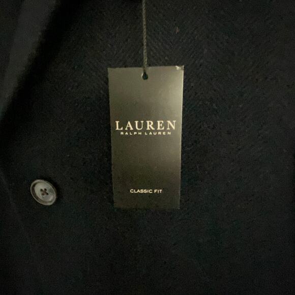 Lauren Ralph Lauren Men's 38S Classic Fit Wool Cashmere Blend Overcoat Black NEW - Picture 9 of 11